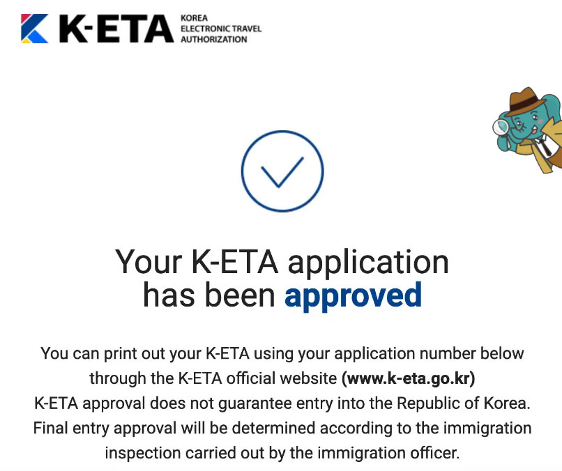 k-eta-approved เข้าเกาหลี วีซ่าเกาหลี